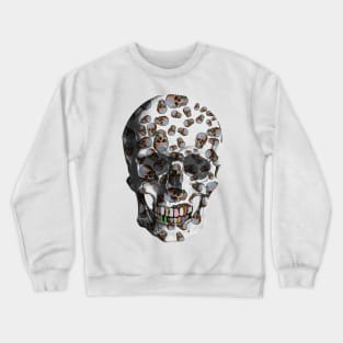 Happy Skull Random Pattern (White) Crewneck Sweatshirt